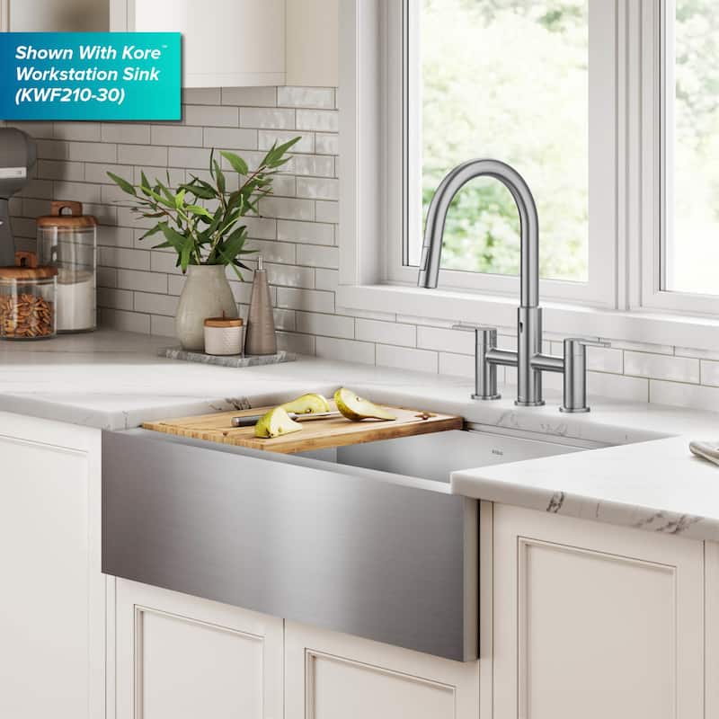 Kraus KSF-3122 Oletto 1.8 GPM Bridge Pull Down Kitchen Faucet