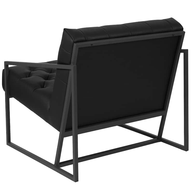 Upholstered Tufted Lounge Chair - 29"W x 31.75"D x 27.5"H