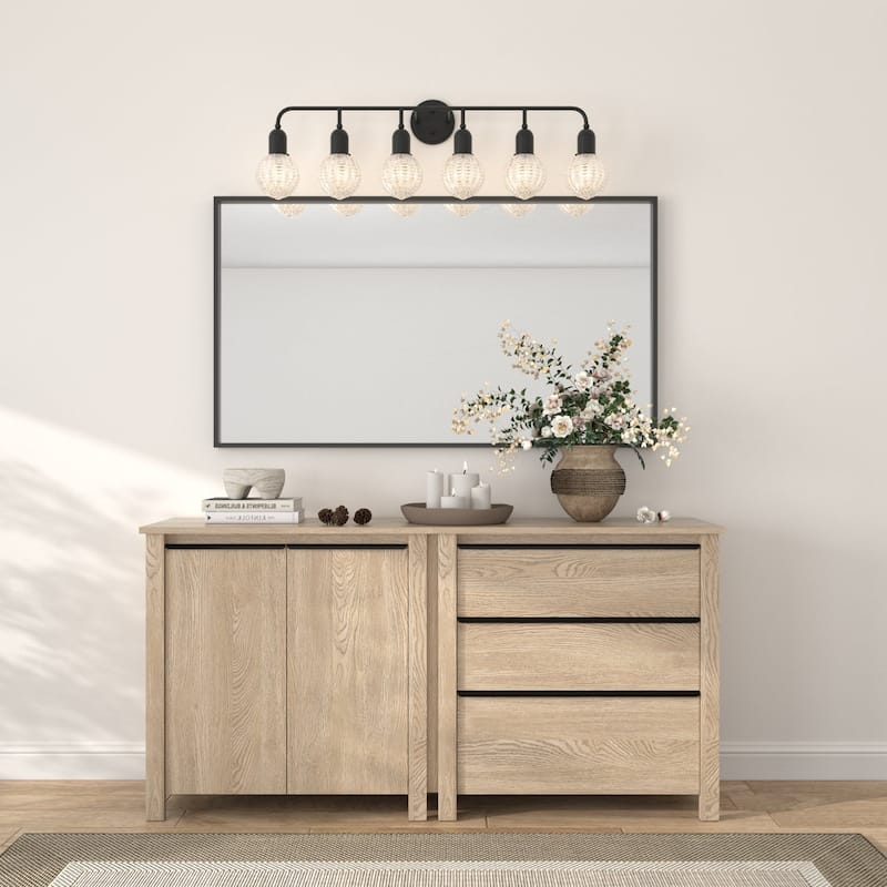 Acroma 6 - Light Dimmable Steel Bathroom Vanity Light - 6-light