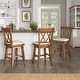 preview thumbnail 5 of 65, Eleanor Double X Back Wood Swivel Bar Stool by iNSPIRE Q Classic