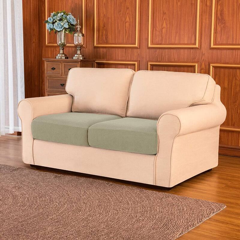 Subrtex Stretch Separate Sofa Cushion Slipcovers (1/2/3 PCS) - 2 PCS - Sand