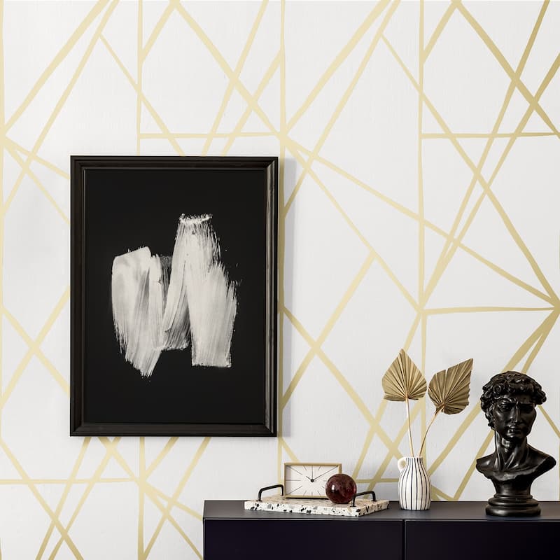 NextWall Quartz Geo Peel and Stick Wallpaper