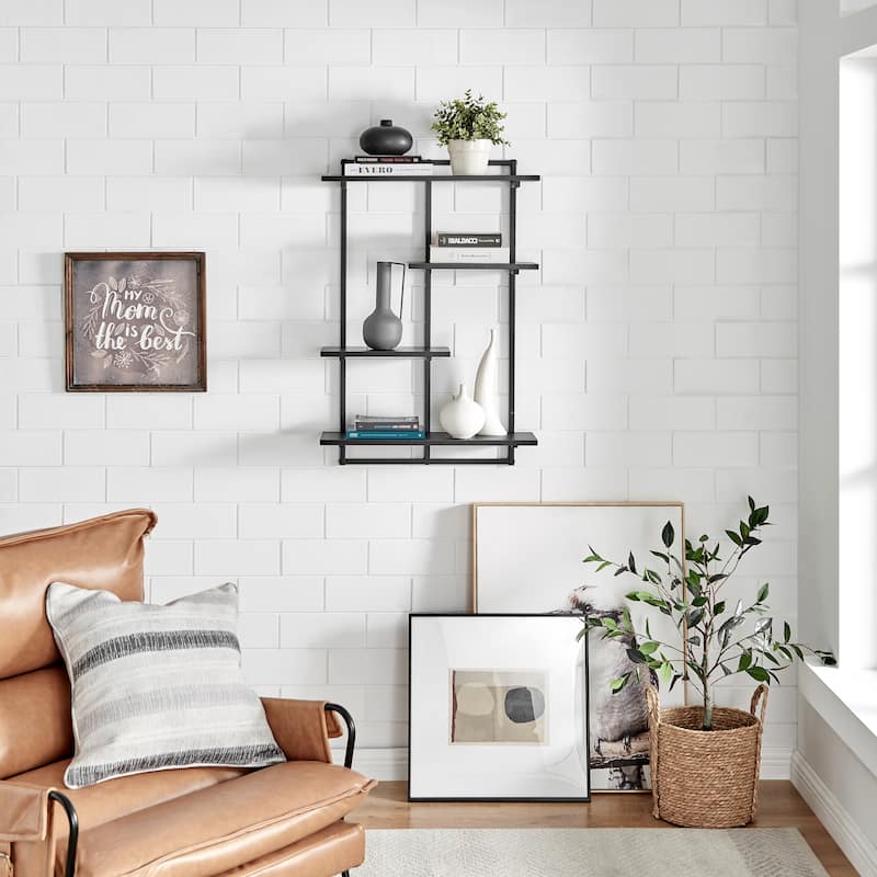Rhodes 4 Tier Modern Floating Windowsill Wall Shelf