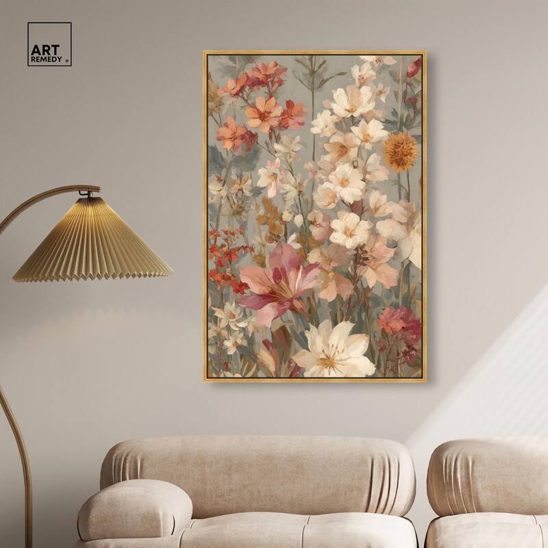Soft Cream Wilds Canvas by Art Remedy