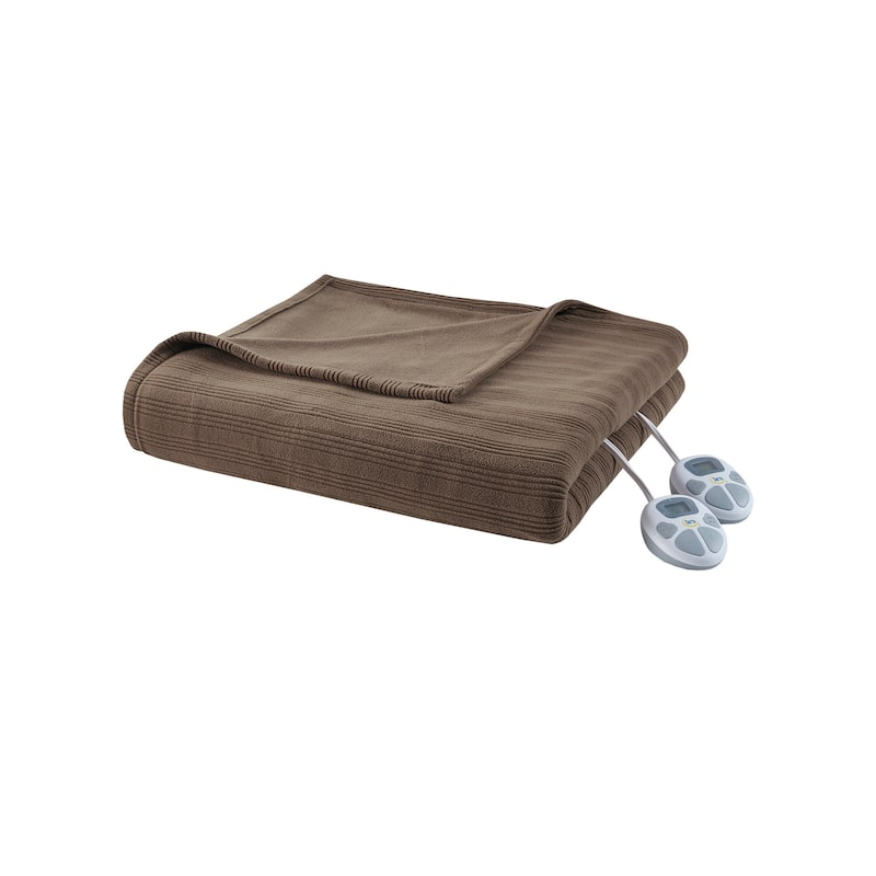 Ribbed Micro Fleece Heated Blanket by Serta - On Sale - Bed Bath ...