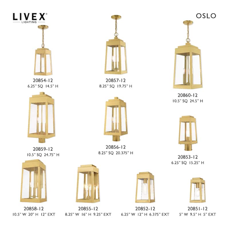 Livex Lighting 3-Light Outdoor Pendant Lantern, 20860