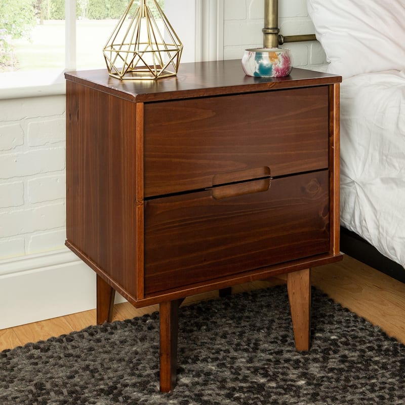 Middlebrook Mid-Century Solid Wood 2-Drawer Nightstand