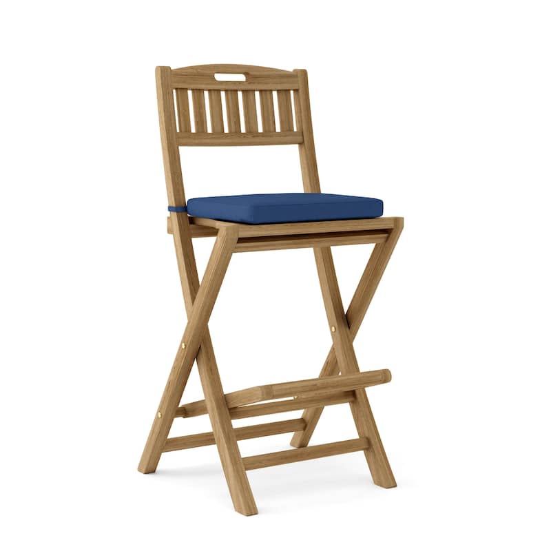 Altavista Teak Outdoor Bar Stool - Foldable - N/A
