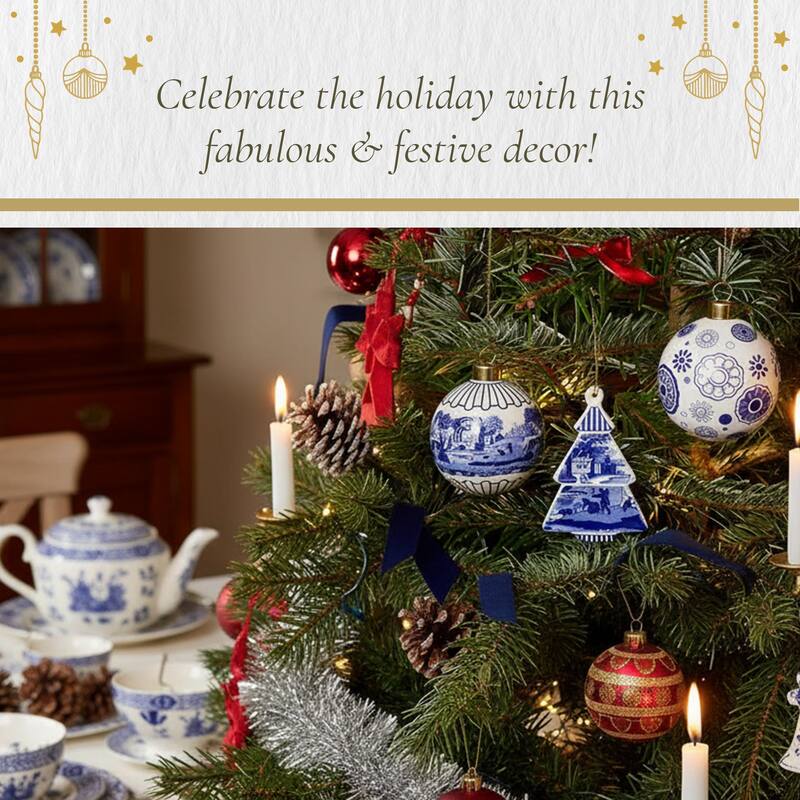 Spode Blue Italian Bauble - 2.6 Inch