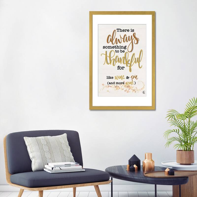 iCanvas "Thankful For Wine And Pie" by Fearfully Made Creations