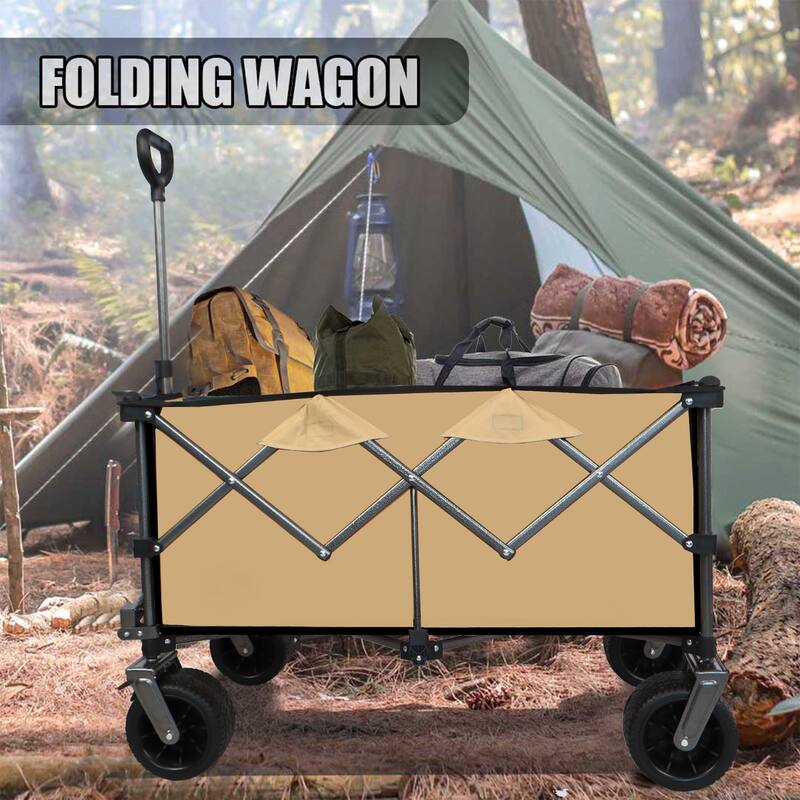 Outdoor Push Pull Folding Wagon Cart