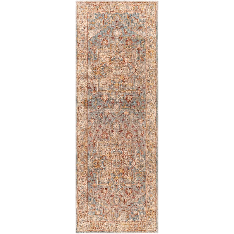 Livabliss Traditional Mirabel Medallion Area Rug - 2'7" x 10' - Burnt Orange