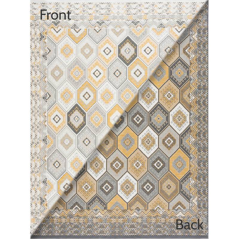 Alfresco Nautical & Coastal Geometric Reversible Indoor/Outdoor Area Rug