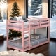 preview thumbnail 1 of 12, Twin Loft Bed with Ladder & Safety Guaranteed, Pink Pink