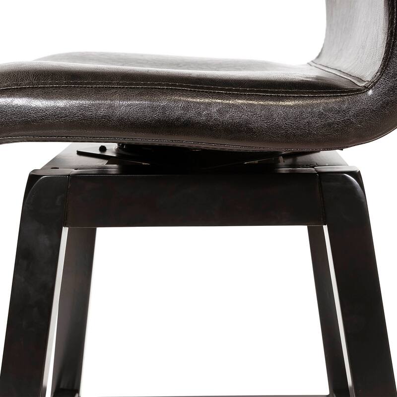Hace Contemporary Black Swivel Counter Height Chairs (Set of 2) by Furniture of America