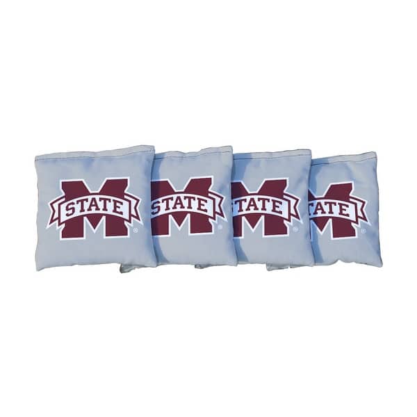 slide 2 of 3, Mississippi State Grey Cornhole Bags All-Weather Resin Filled