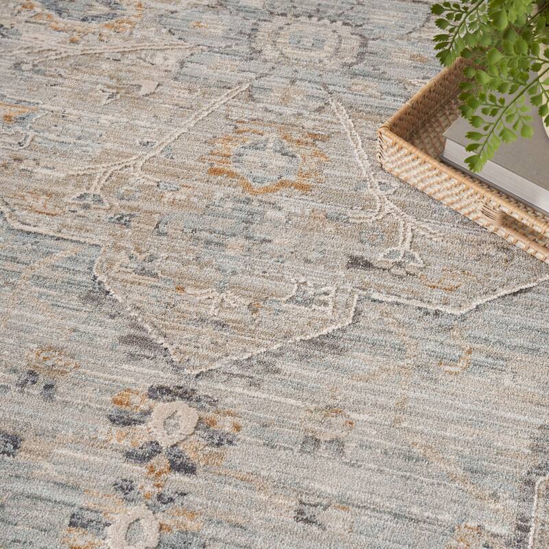 Nourison Nyle Indoor only Grey Geometric Area Rug