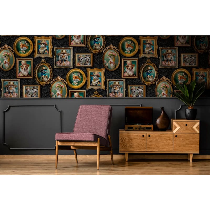 Regal Framed Beasts Non-Pasted Wallpaper – 396in. x 21in. – Covers 56 square feet