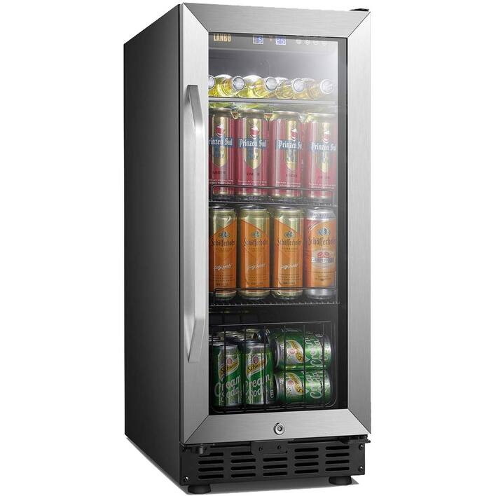 Lanbo 15-inch 76-can Beverage Cooler with Built-in Compressor