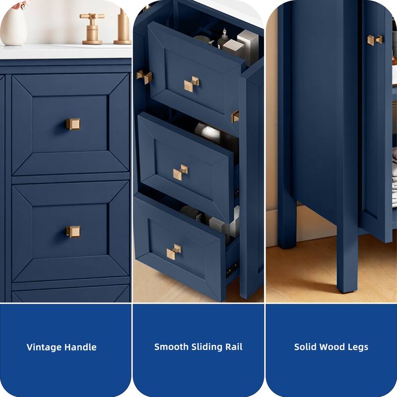 Moasis 47" Double Bathroom Vanity with Sink Set