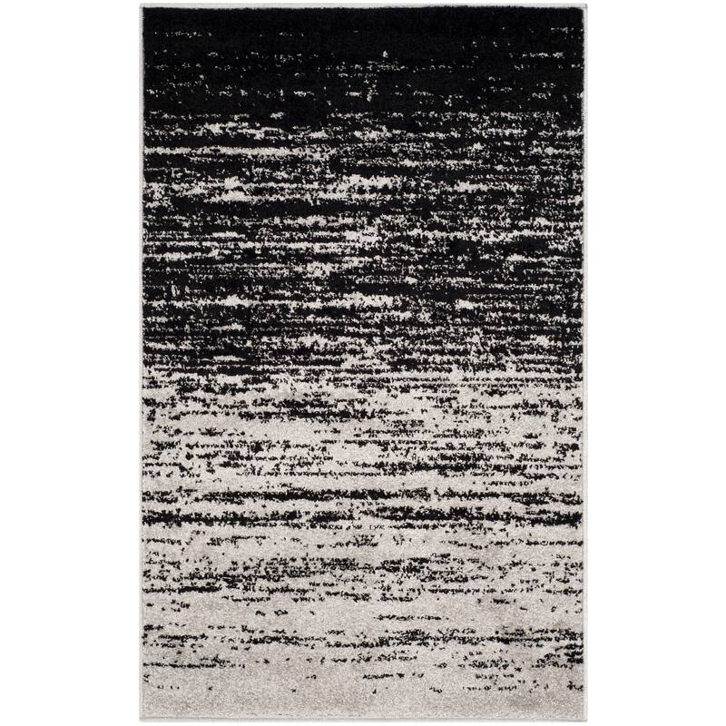 SAFAVIEH Adirondack Vera Modern Ombre Distressed Area Rug - 2'6" x 4' - Silver/Black