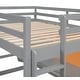 preview thumbnail 15 of 28, Full size Loft Bed with Desk, Writing Board and Drawers Cabinet, White