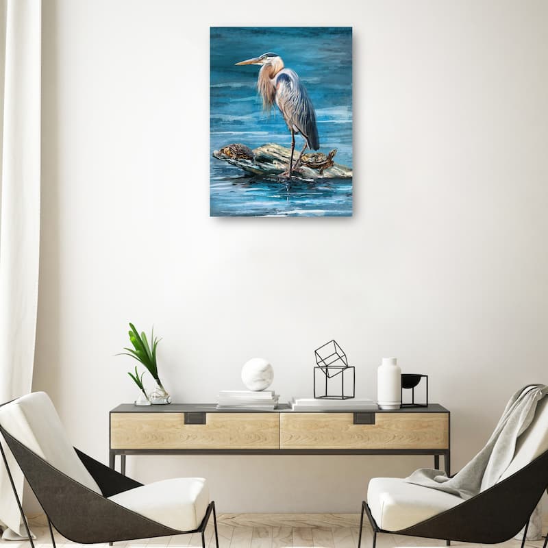 King of Herons By Studio Arts Canvas Art Print