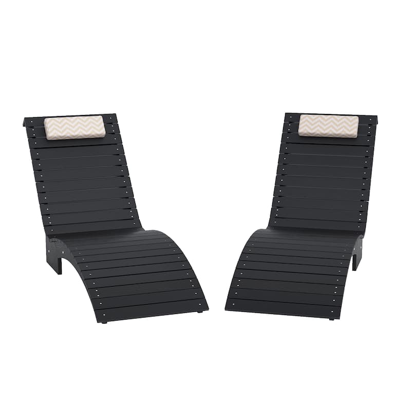 HDPS Pool Lounge Chairs Set of 2, Use in Pools Lounge Chairs, Chaise Chairs with Headrest, Lounge Chair Outdoor