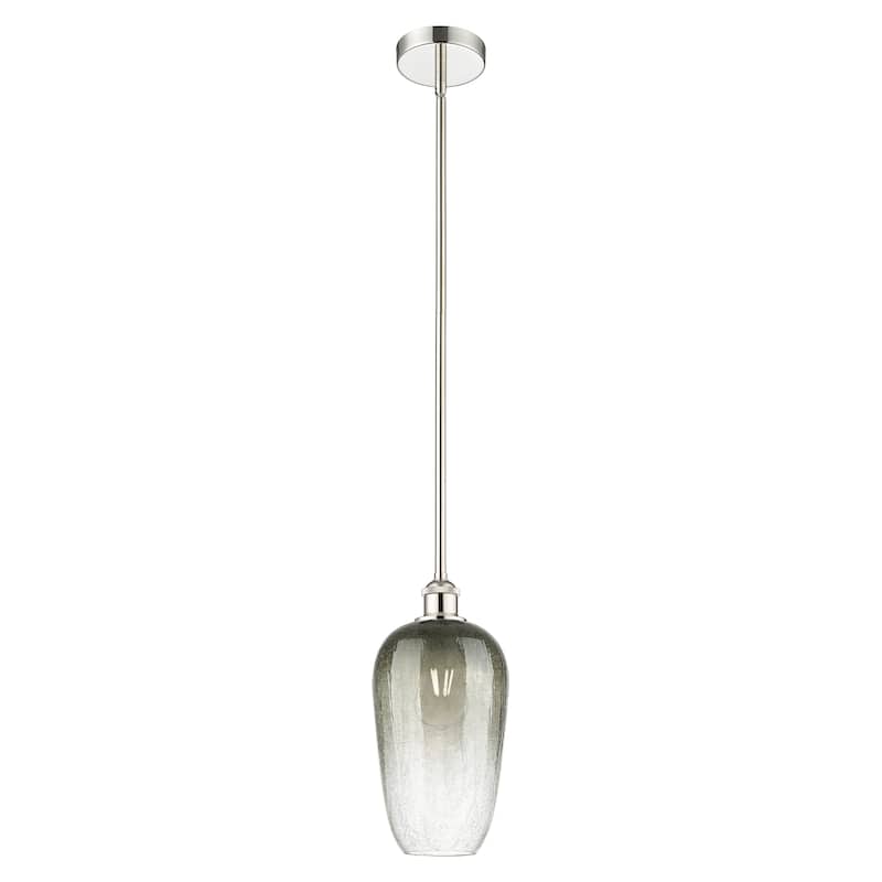 Innovations Lighting Endless Possibilities Edison - Brookhaven Flute - 1 Light 7" Stem Hung Mini Pendant - Slate/Polished Nickel