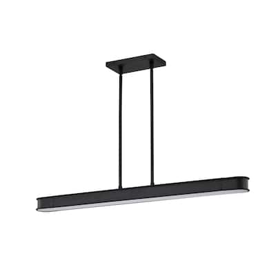 Longford 36 Inch LED Island Pendant Textured Black Acrylic Lens - Textured Black
