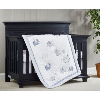 Oxford Baby Ele- A- Fun, 3 Pc Crib Bedding Set