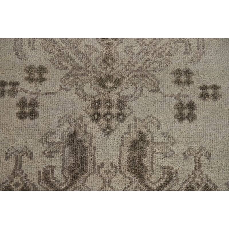 Oushak Oriental Area Rug Hand-Knotted Geometric Wool Carpet - 7'10"x 10'1"