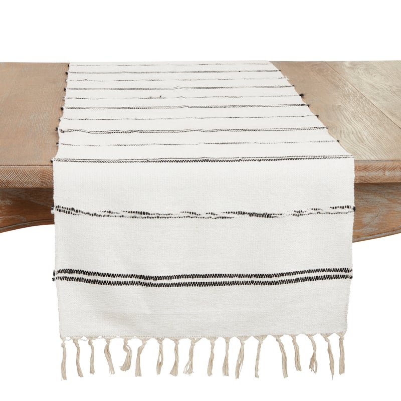 Modern Minimalist Striped Table Runner - 16"x72" - 16"x72" - Natural