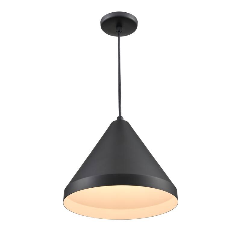 R Series 1-Light Cord Wide Cone Satin Black
