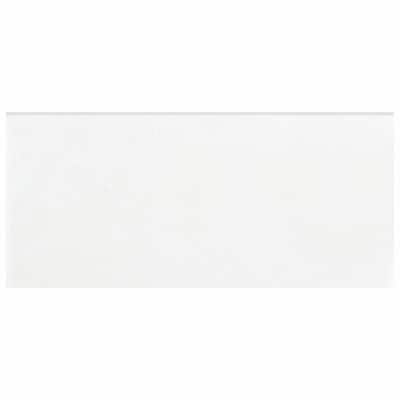 Merola Tile Twenties Bullnose White 3-1/2" x 7-3/4" Ceramic Floor and Wall Trim - (1 Tile)