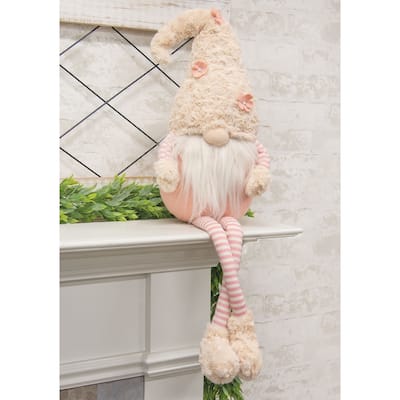 Flower Hat Dangle Leg Spring Gnome