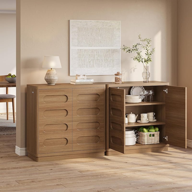 Buffet Sideboard Cabinet with Storage 2 Doors Adjustable Shelves