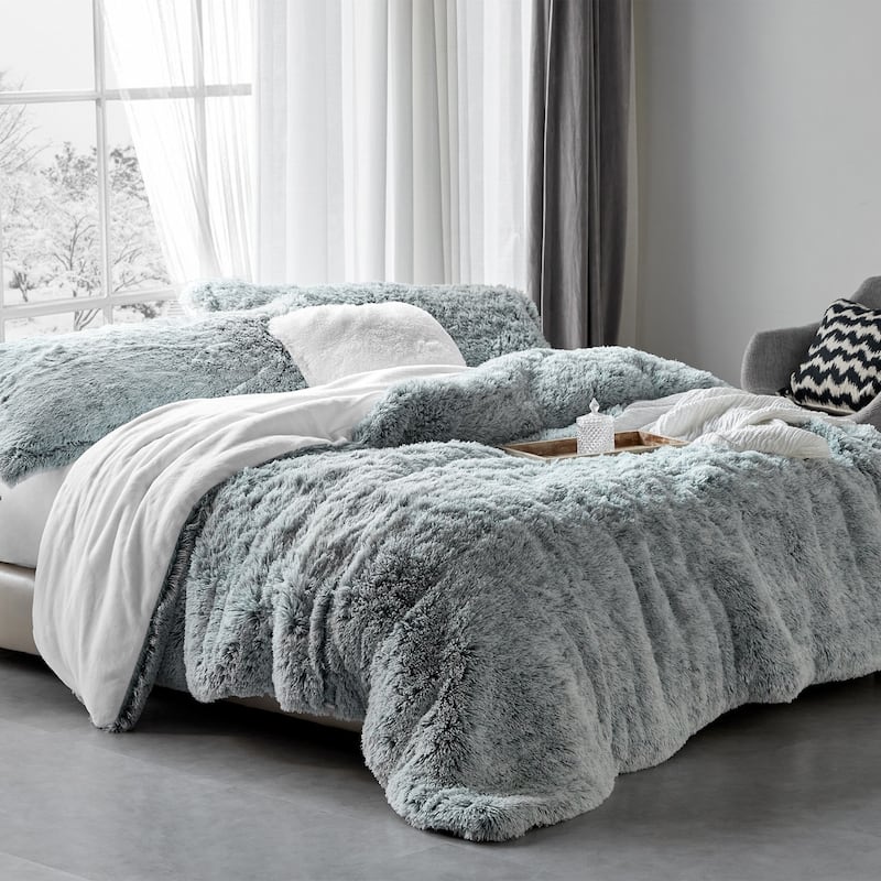 Are You Kidding - Coma Inducer® - Oversized Comforter Set - Frosted Navy Gray - Queen