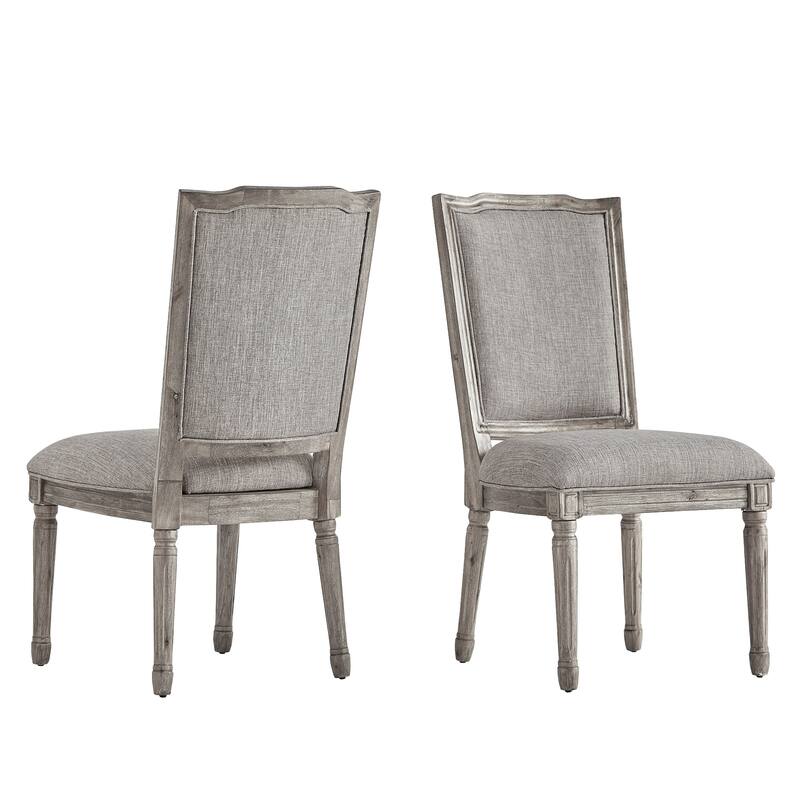 Deana Ornate Linen Dining Chairs (Set of 2) by iNSPIRE Q Artisan
