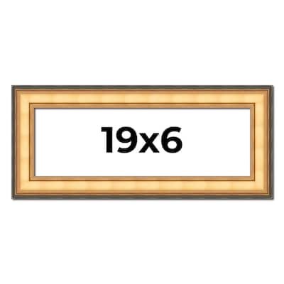 19x6 Frame Gold Plein Aire Solid Wood Picture Frame Width 2 Inches |