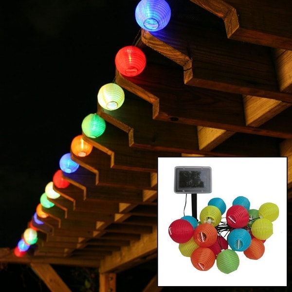 Smart Solar 3711MR20 LED Chinese Lantern String Lights, Set of 20