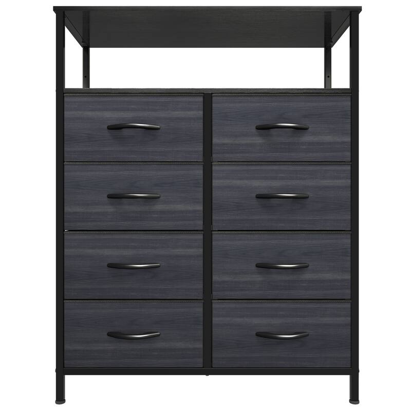 Modern Wide Dresser Storage Tower with 8 Drawers
