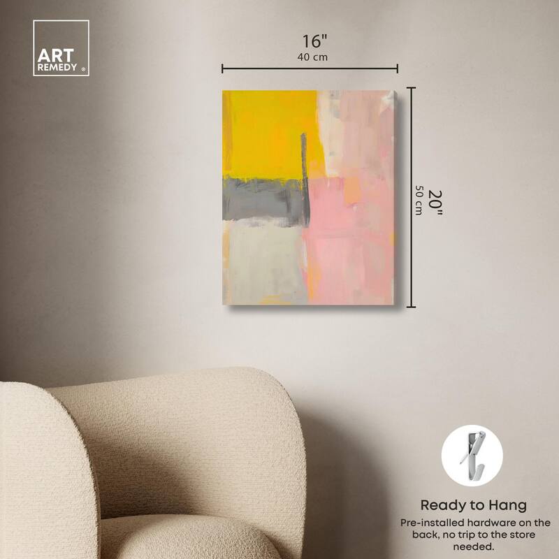 Tangerine Blush II Canvas by Art Remedy, Gallery Wrapped