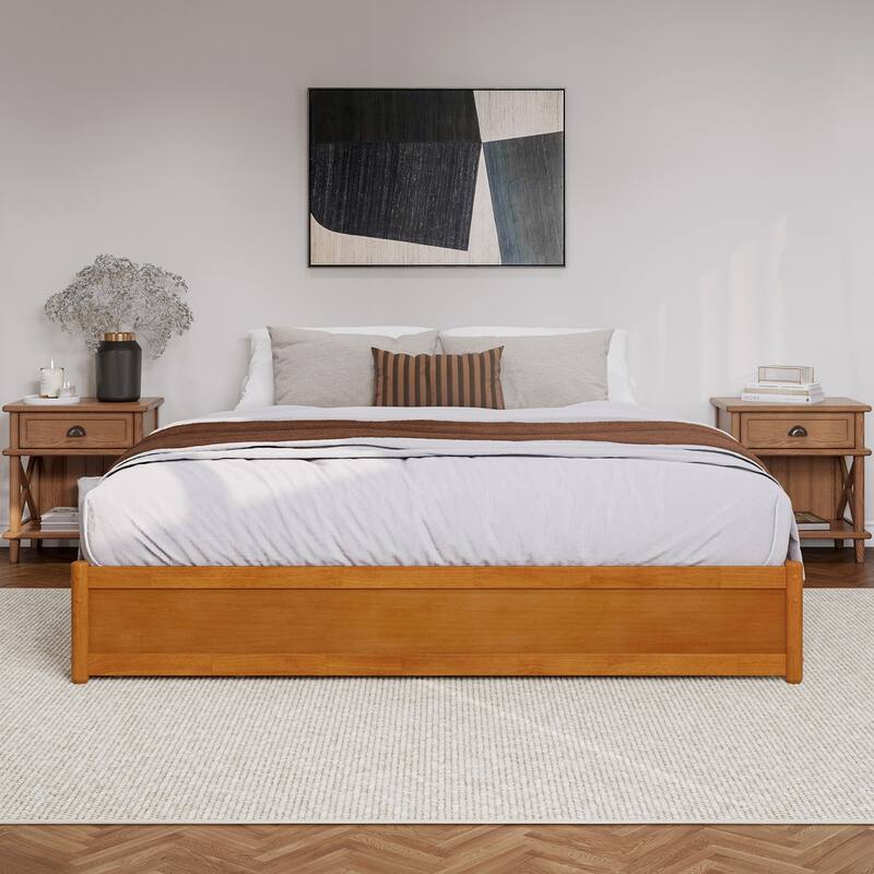 Barcelona Panel Platform Bed with Storage Drawers