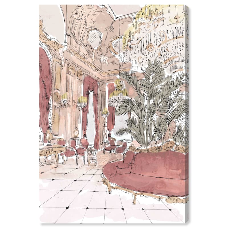 Wynwood Studio Fashion and Glam Grand Party Room Pink and Light Pink Modern & Contemporary Wall Art Canvas Print