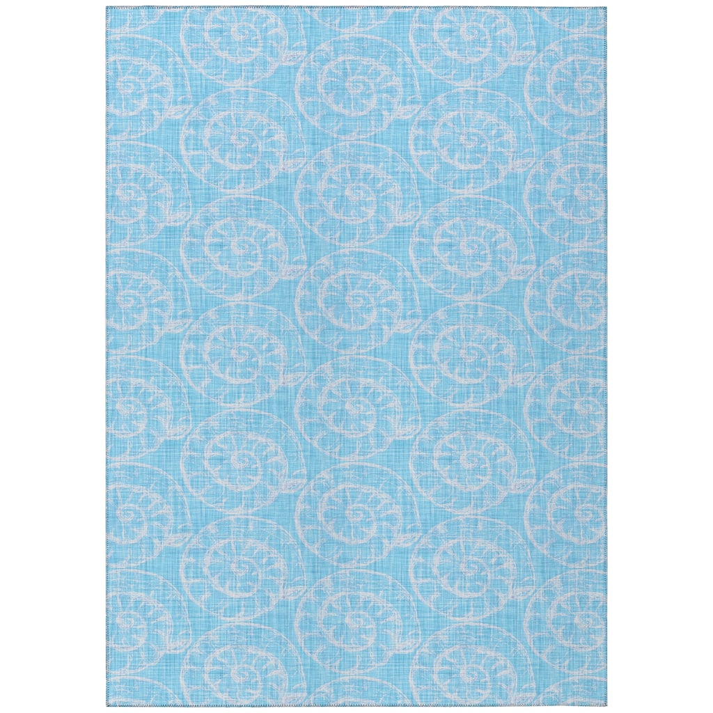 Indoor/ Outdoor Surfside Imprints Washable Rug New