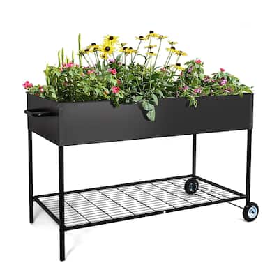 Metal Raised Garden Beds with Legs, Elevated Planter Boxes Outdoor Raised for Gardening, Large Planter Box, 50 * 26 * 31 INCH