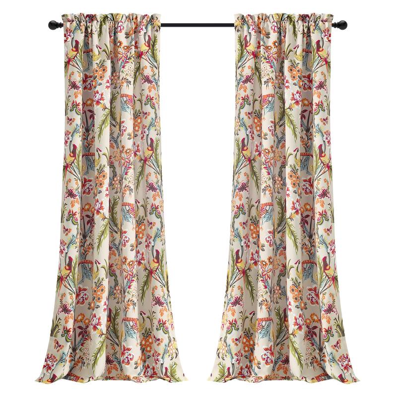 Lush Decor Dolores Room-darkening Floral Curtain Panel Pair