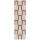 preview thumbnail 9 of 9, SAFAVIEH Handmade Genre Emmeke Mid-Century Modern Wool Rug 2'3" x 8' Runner - Light Blue/Rust - Runner