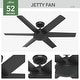 preview thumbnail 4 of 25, Hunter 52" Jetty Outdoor Ceiling Fan with Wall Control and Wet-Rated